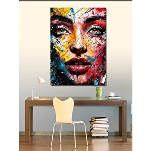 Kanvas Tablo Tribal Desenli Halterci 100x140 cm