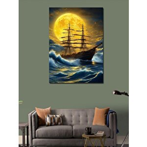 Kanvas Tablo Dolunaylı Gemi 100x140 cm