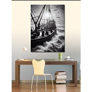Kanvas Tablo Fırtınadaki Gemi 100x140 cm