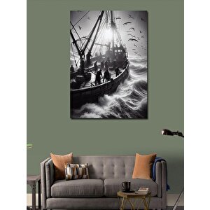 Kanvas Tablo Fırtınadaki Gemi 100x140 cm