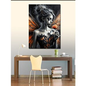 Kanvas Tablo Kelebek Kanatlı Kadın 70x100 cm