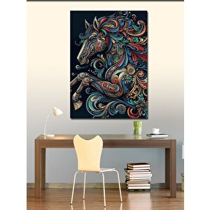 Kanvas Tablo Desenli At 100x140 cm