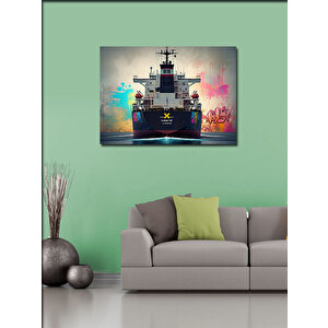 Kanvas Tablo Konteyner Gemisi Limanda 50x70 cm