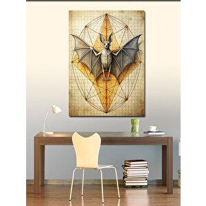 Kanvas Tablo Geometrik Desenler Ve Yarasa 50x70 cm