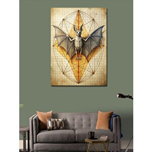 Kanvas Tablo Geometrik Desenler Ve Yarasa 50x70 cm