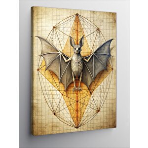 Kanvas Tablo Geometrik Desenler Ve Yarasa 70x100 cm