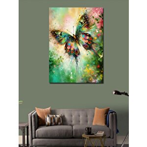 Kanvas Tablo Renkli Kelebek 100x140 cm