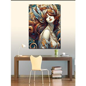 Kanvas Tablo Soyut Kadın Ve Desenler 100x140 cm