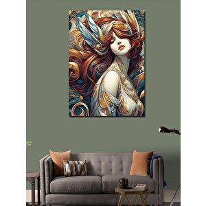 Kanvas Tablo Soyut Kadın Ve Desenler 100x140 cm