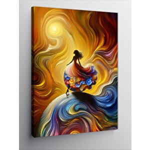 Kanvas Tablo Soyut Kadın Ve Desenler 50x70 cm