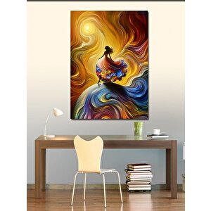 Kanvas Tablo Soyut Kadın Ve Desenler 100x140 cm