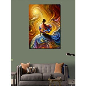 Kanvas Tablo Soyut Kadın Ve Desenler 100x140 cm