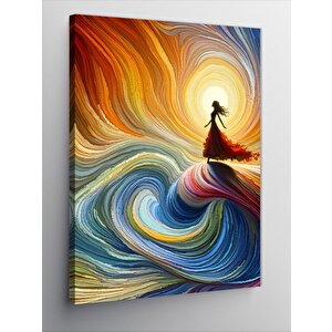 Kanvas Tablo Soyut Desenler Ve Kadın 70x100 cm