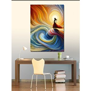 Kanvas Tablo Soyut Desenler Ve Kadın 70x100 cm