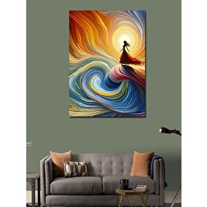 Kanvas Tablo Soyut Desenler Ve Kadın 70x100 cm