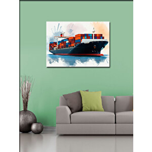 Kanvas Tablo Yük Gemisi Seyir 70x100 cm