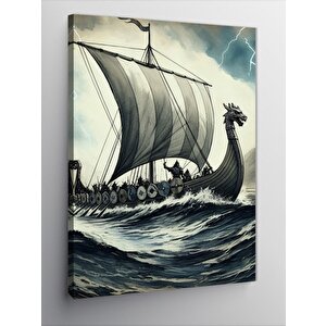 Kanvas Tablo Viking Gemisi 50x70 cm