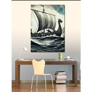 Kanvas Tablo Viking Gemisi 100x140 cm