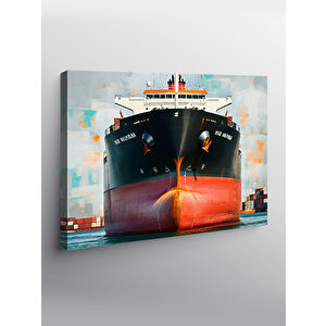 Kanvas Tablo Kargo Gemisi Limanda 70x100 cm
