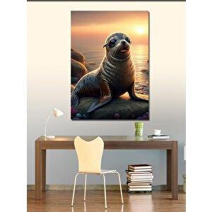 Kanvas Tablo Kayalıklardaki Fok Balığı 70x100 cm