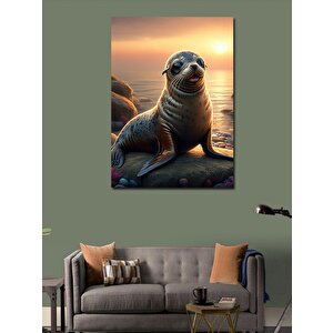 Kanvas Tablo Kayalıklardaki Fok Balığı 70x100 cm