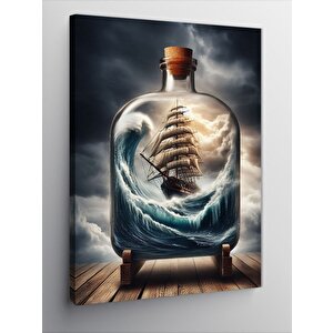 Kanvas Tablo Kadın Ve Geometrik Desenler 50x70 cm