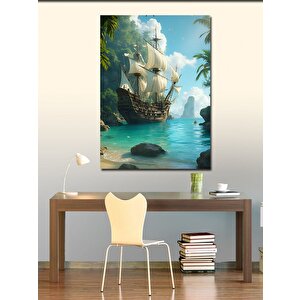 Kanvas Tablo Yelkenli Gemi 100x140 cm
