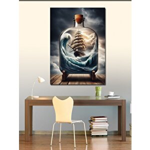 Kanvas Tablo Kadın Ve Geometrik Desenler 70x100 cm