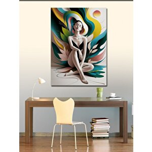 Kanvas Tablo Soyut Desenler Ve Kadın 70x100 cm