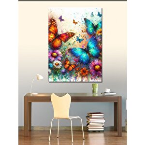 Kanvas Tablo Renkli Kelebekler 70x100 cm