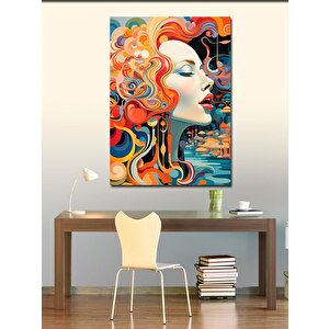Kanvas Tablo Soyut Desenler Ve Kadın 70x100 cm