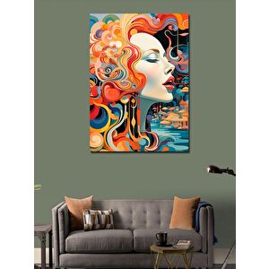 Kanvas Tablo Soyut Desenler Ve Kadın 70x100 cm