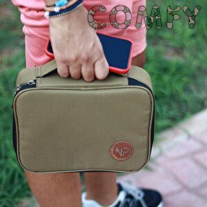 Npo Comfy  Kablo, Makyaj, Lens, Mini Drone Ve Aksesuar Için Ayarlanabilir Çok Amaçlı Çanta-yeşil