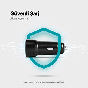 Smartcharger Duo 3.1a Araç Şarj Cihazı Usb-c+usb-a.