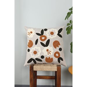 Aster Desenli Punch Kırlent 43x43