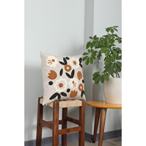 Aster Desenli Punch Kırlent 43x43
