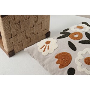 Aster Desenli Punch Kırlent 43x43