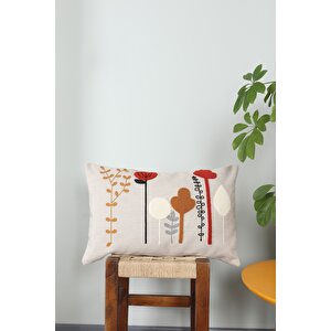 Bahar Desenli Punch Kırlent Kılıfı 45x25