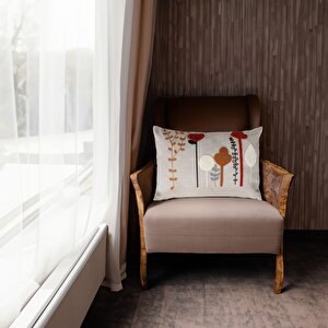 Bahar Desenli Punch Kırlent Kılıfı 45x25