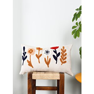 Orkide Desenli Punch Kırlent 45x25