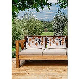 Orkide Desenli Punch Kırlent 45x25
