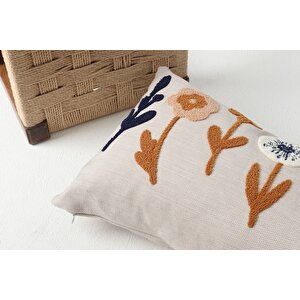 Orkide Desenli Punch Kırlent 45x25