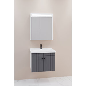 Avien 65 Cm Banyo Dolabı Npl Aynalı - Boy Dolap Hariç Antrasit
