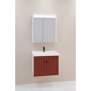 Avien 65 Cm Banyo Dolabı Npl Aynalı - Boy Dolap Hariç Kiremit