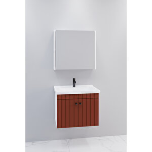 Avien 65 Cm Banyo Dolabı Bgn Aynalı - Boy Dolap Hariç Kiremit