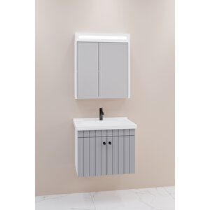 Avien 65 Cm Banyo Dolabı Npl Aynalı - Boy Dolap Hariç Gri