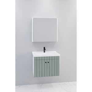 Avien 65 Cm Banyo Dolabı Bgn Aynalı - Boy Dolap Hariç Yeşil