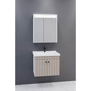 Avien 65 Cm Banyo Dolabı Npl Aynalı - Boy Dolap Hariç Krem