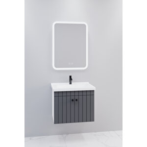 Avien 65 Cm Banyo Dolabı Cmr Aynalı - Boy Dolap Hariç Antrasit