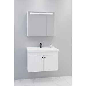 Avien 80 Cm Banyo Dolabı Npl Aynalı - Boy Dolap Hariç Beyaz